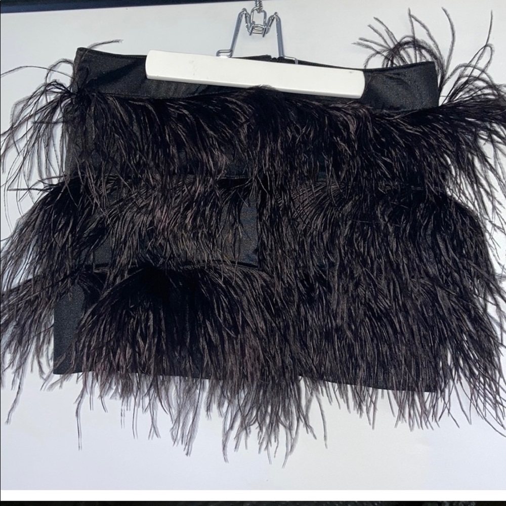 Ostrich mini skirt